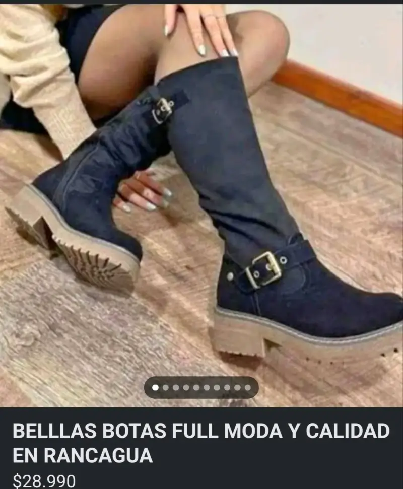 Botas negras con plataforma y apliques 36-37 - 3
