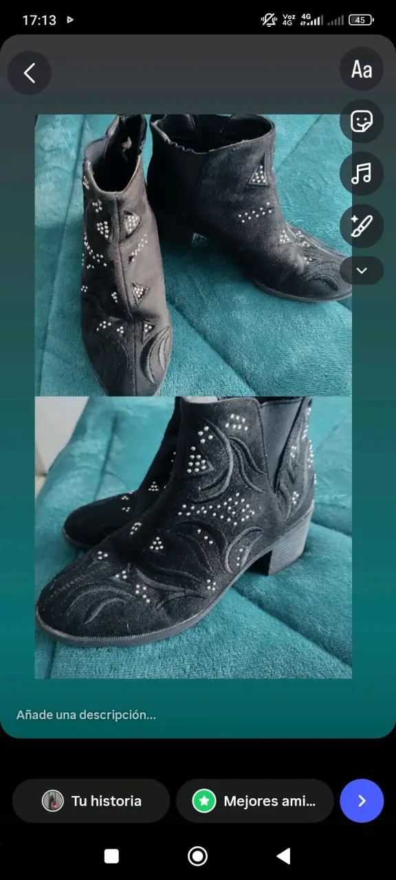 Botines negros con tachas - 1