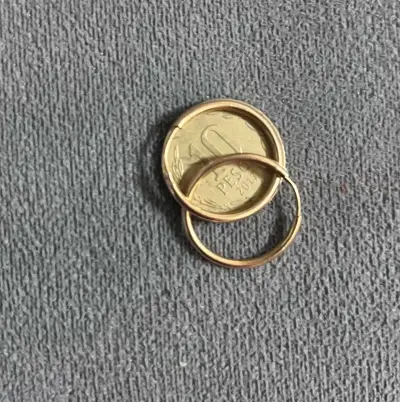 Argollas de oro lisas - miniatura 1