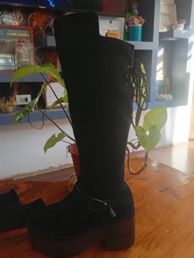 Botas  bucaneras negras de plataforma - miniatura 4