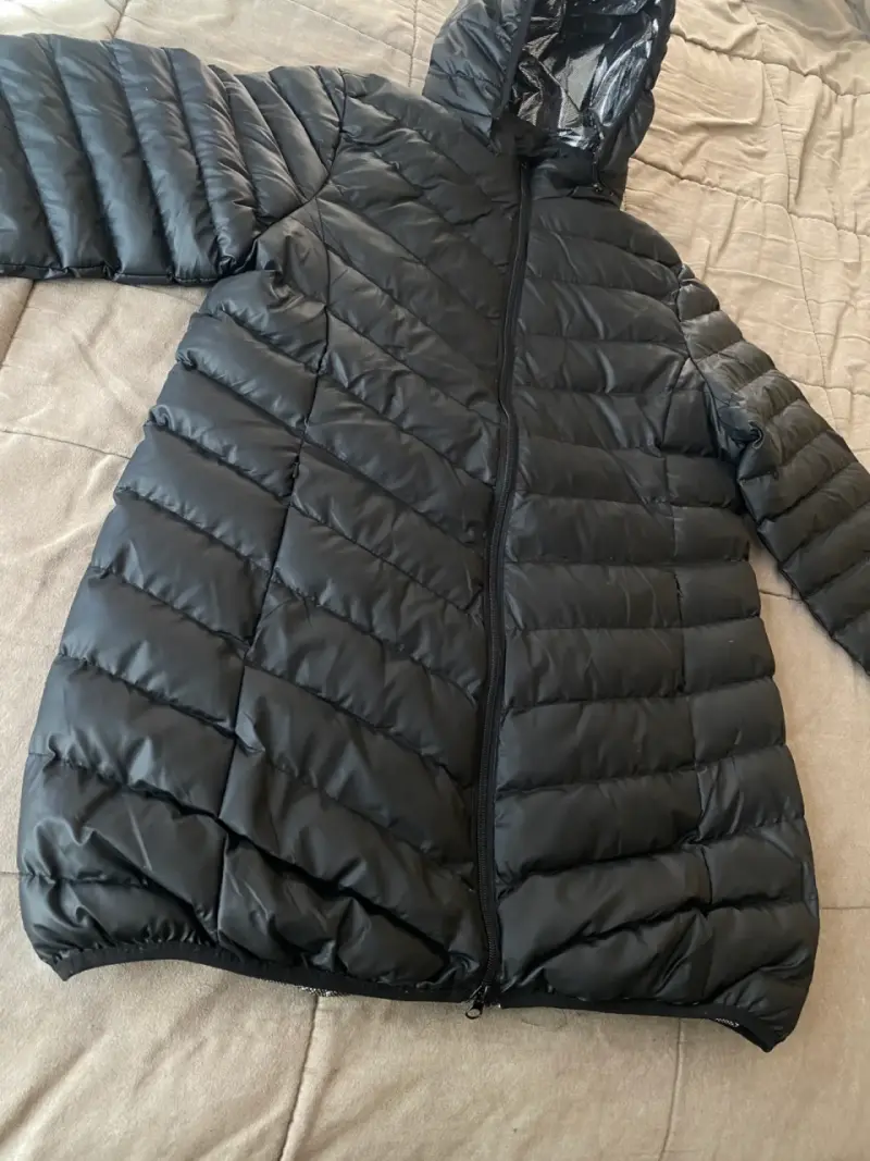 Parka negra acolchada - 1