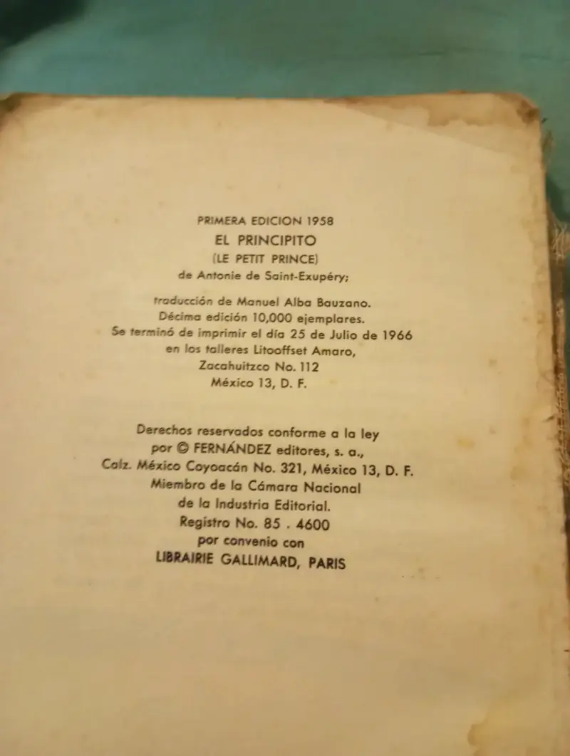 Libro El Principito - Antoine De Saint-Exupéry (Ed - 2