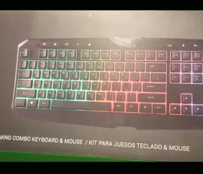 Kit gamer teclado y mouse RGB - miniatura 1