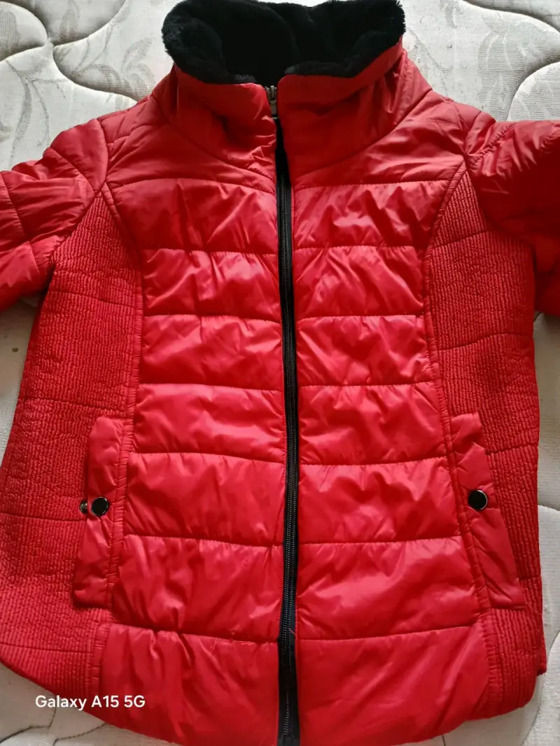 Chaqueta acolchada roja mujer - 1
