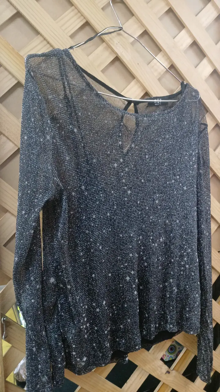 Blusa MUV negra con brillo - 2