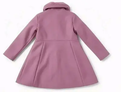 Abrigo limonada color rosa de niña con lazos - miniatura 3