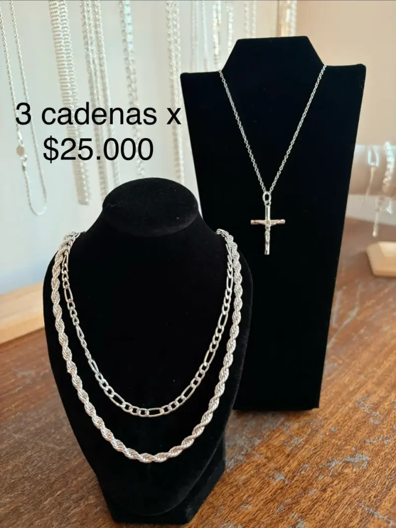 Collar trenzado de plata - 3
