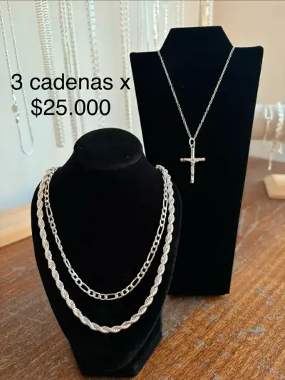 Collar trenzado de plata - miniatura 3