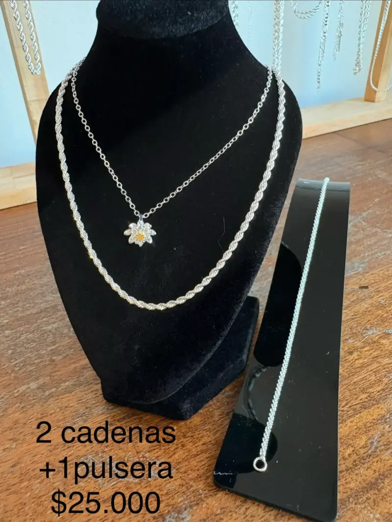 Collar trenzado de plata - 5