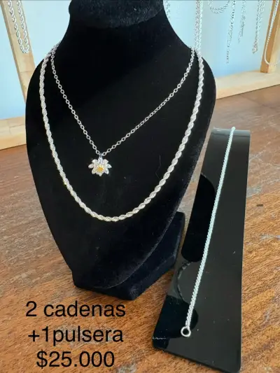 Collar trenzado de plata - miniatura 5