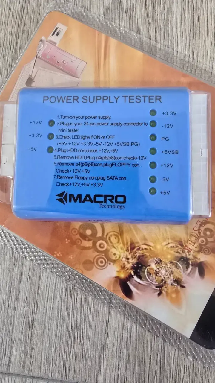 Probador de fuente de poder PC ATX MACRO - 3