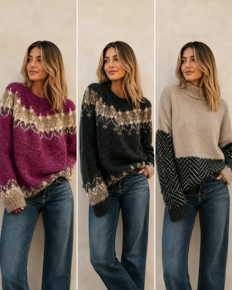 Sweaters de lana con diseño