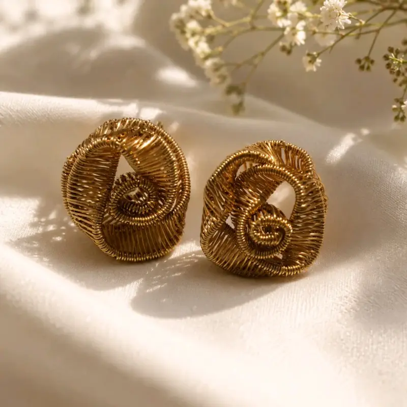 Aros dorados elegantes - 4