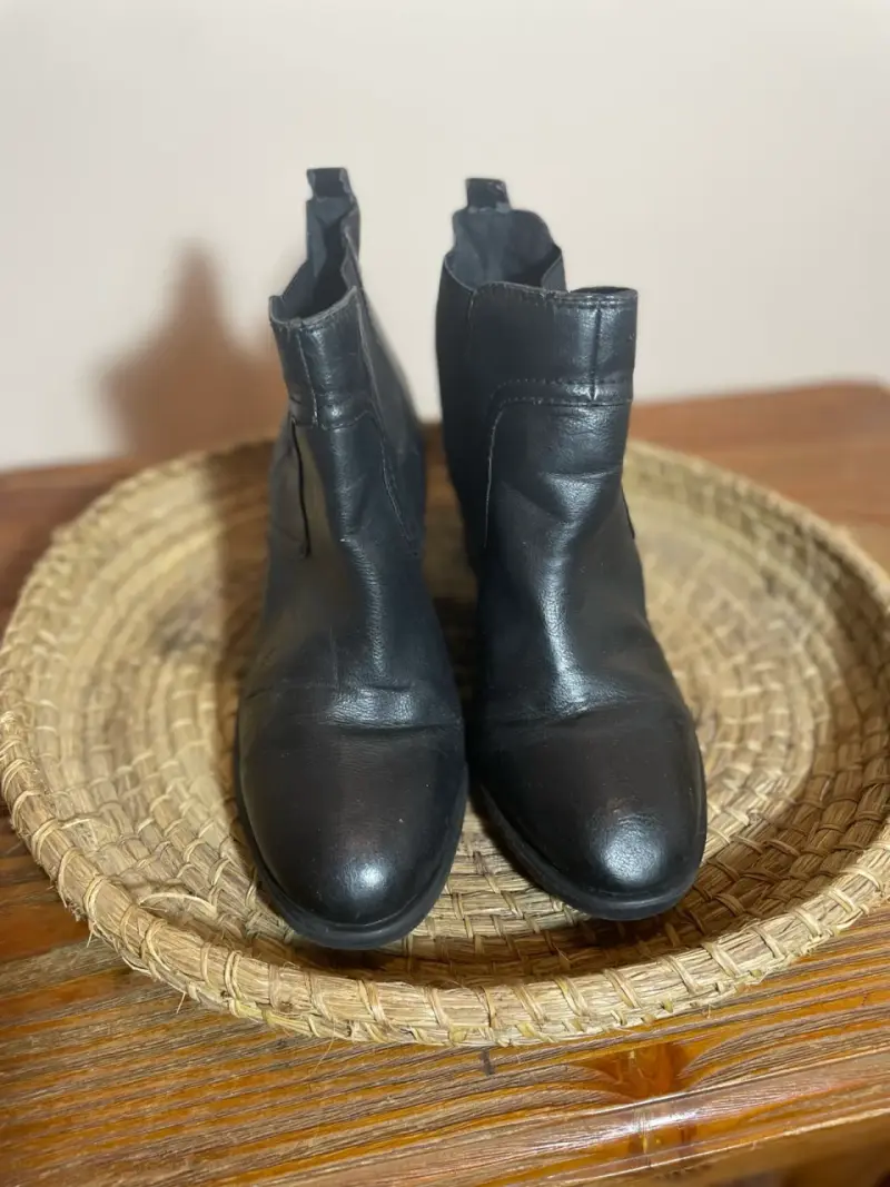 Botines negros de cuero - 3
