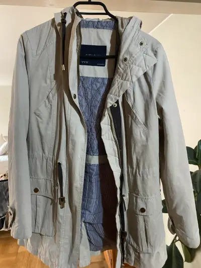 Parka beige con capucha ZARA - miniatura 1
