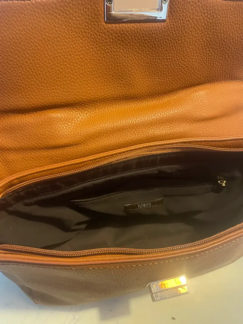 Cartera marrón diseño leopardo - 6