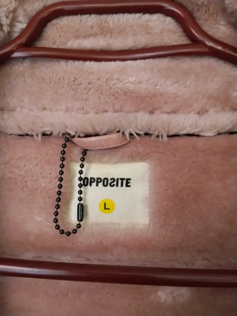 Chaqueta de piel sintética rosa - 3