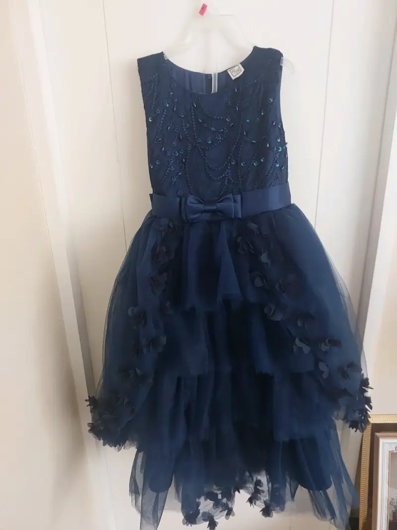 Vestido de fiesta azul niño - 1