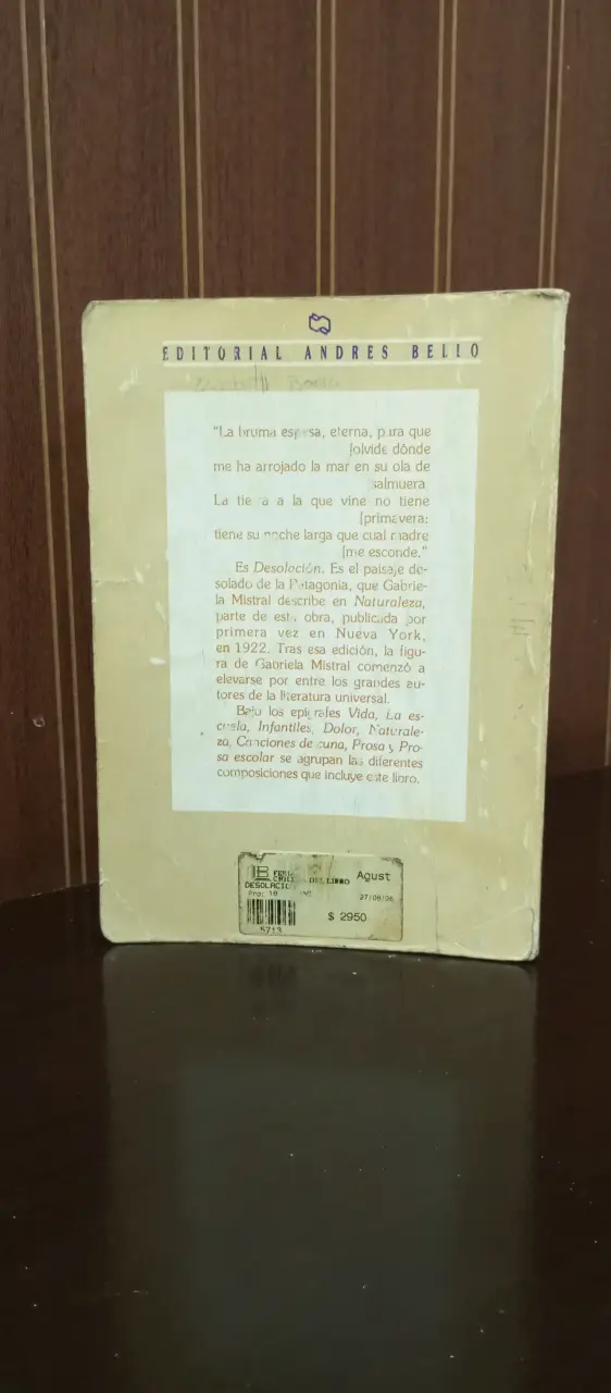 Libro Desolación de Gabriela Mistral - 2