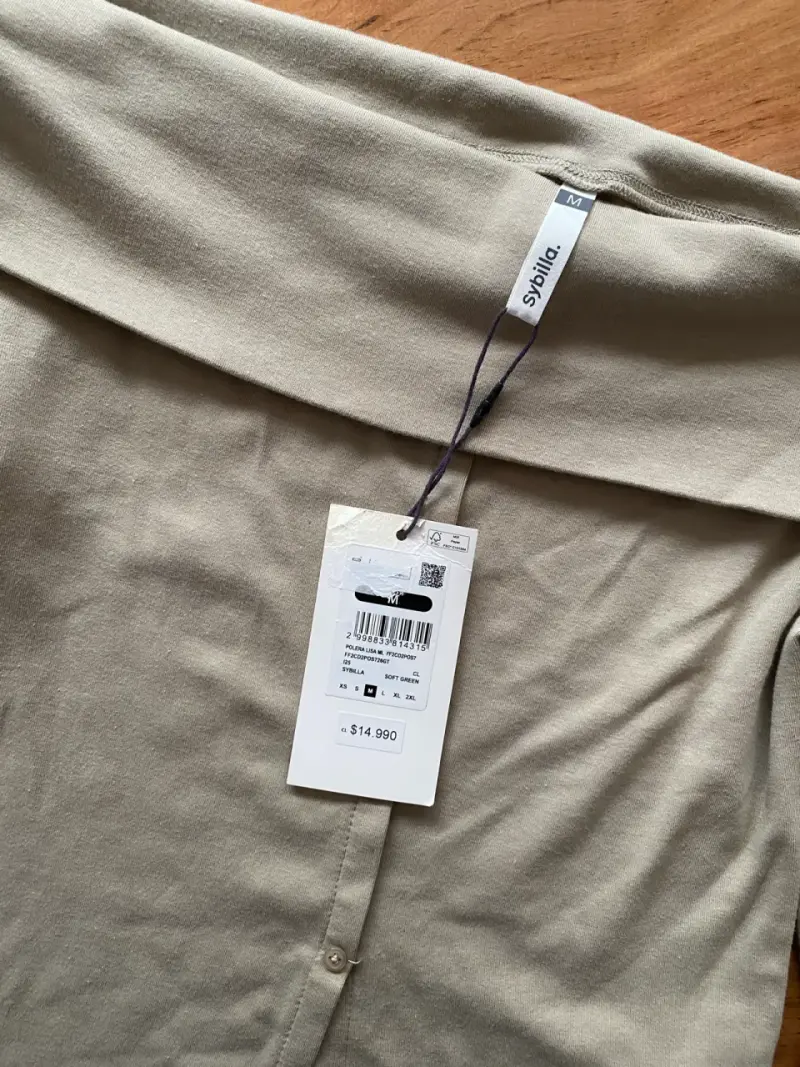Polera beige hombros descubiertos Sybilla - 2