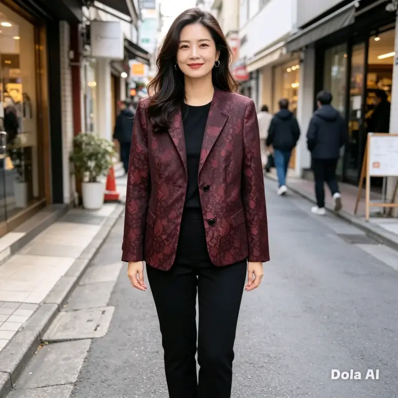 Blazer burdeos elegante