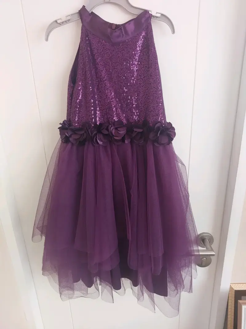 Vestido purpura con lentejuelas - 1