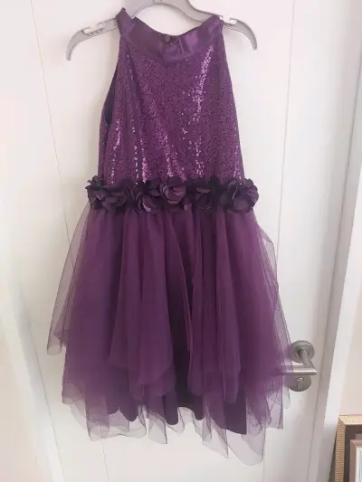 Vestido purpura con lentejuelas - miniatura 1
