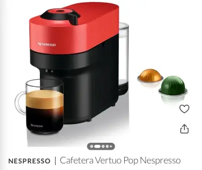 Cafetera Nespresso Vertuo Pop roja - miniatura 1