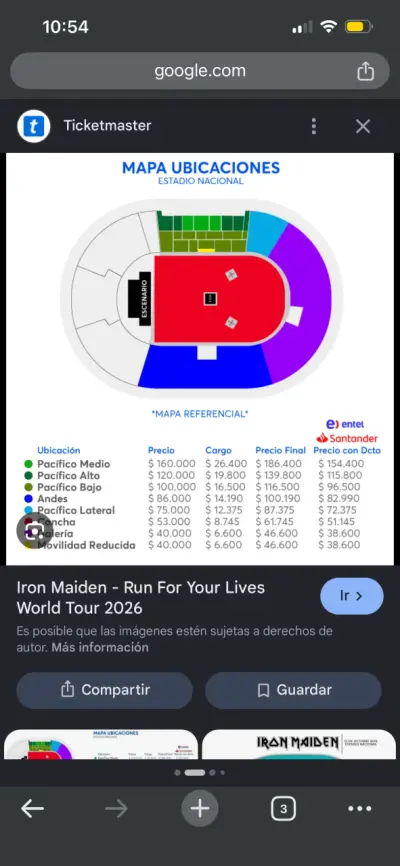 Entradas Iron Maiden 2026 - miniatura 1