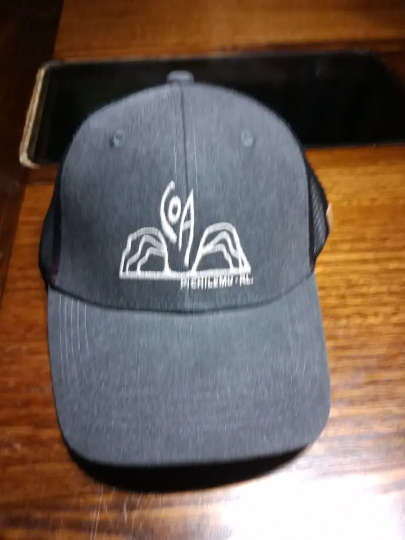Gorra negra con diseño bordado