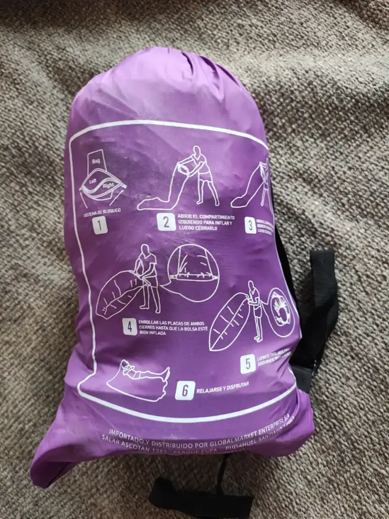 Sofá inflable portátil CONFORT BAG morado - 3