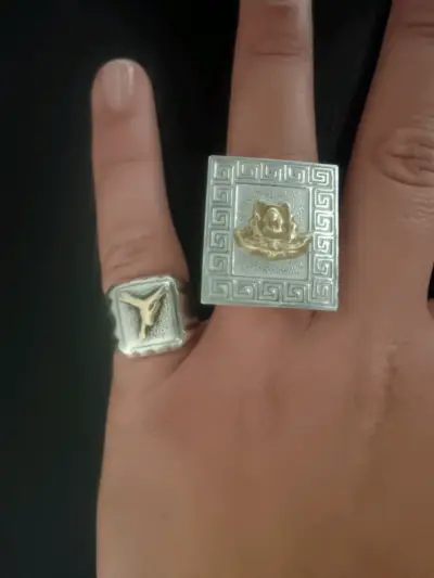 Anillos de plata 925-980 con oro - miniatura 2