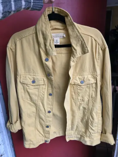 Chaqueta amarilla de algodón - miniatura 1