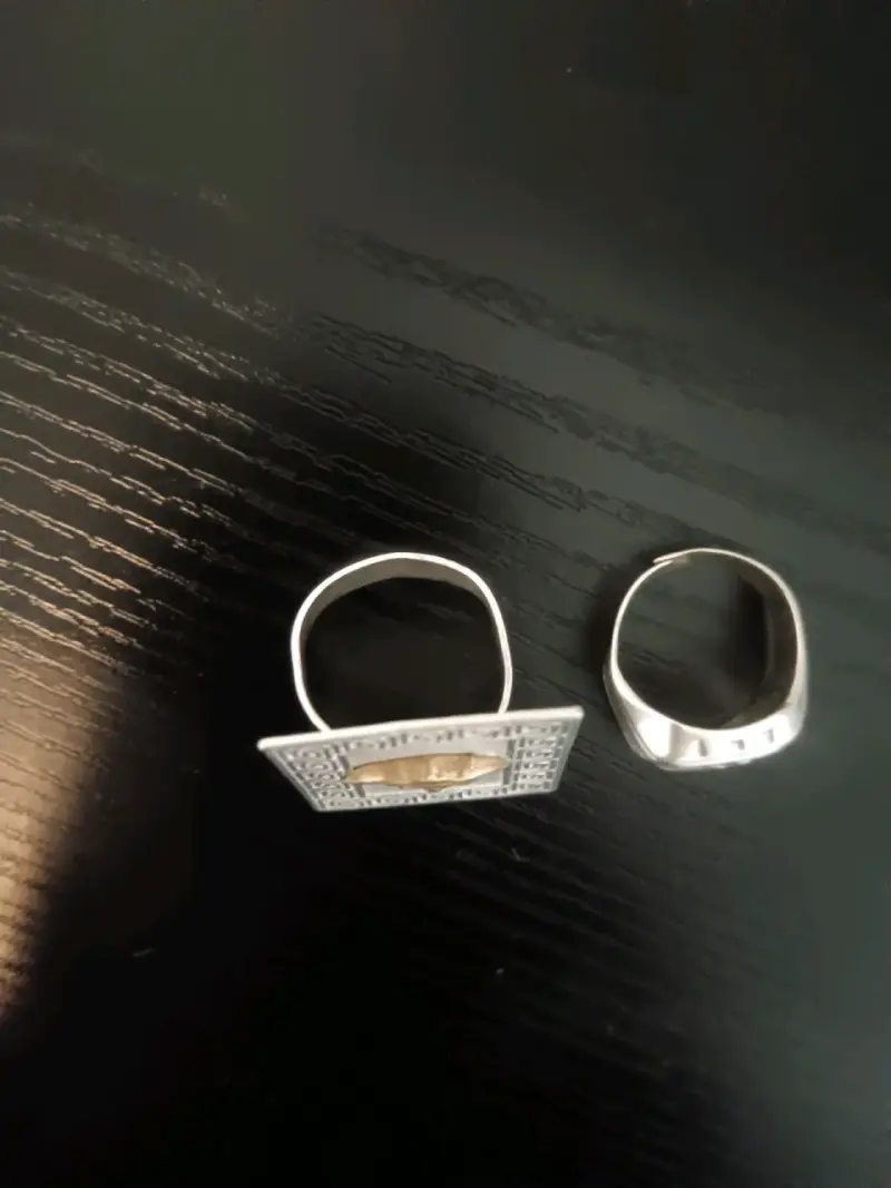 Anillos de plata 925-980 con oro - 5