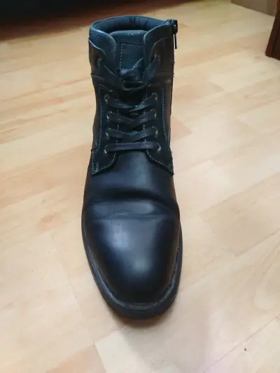 Botines negros de cuero marca Great Bull - miniatura 3