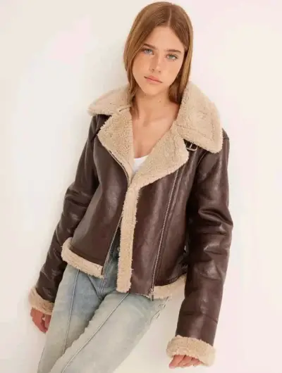Chaqueta de cuero con forro - miniatura 1