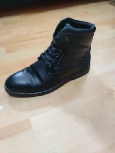 Botines negros de cuero marca Great Bull - miniatura 4