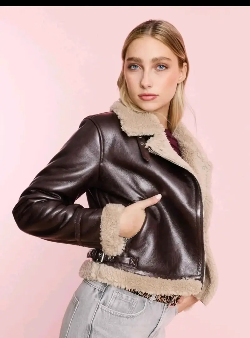 Chaqueta de cuero con forro - 2