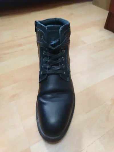 Botines negros de cuero marca Great Bull - miniatura 5
