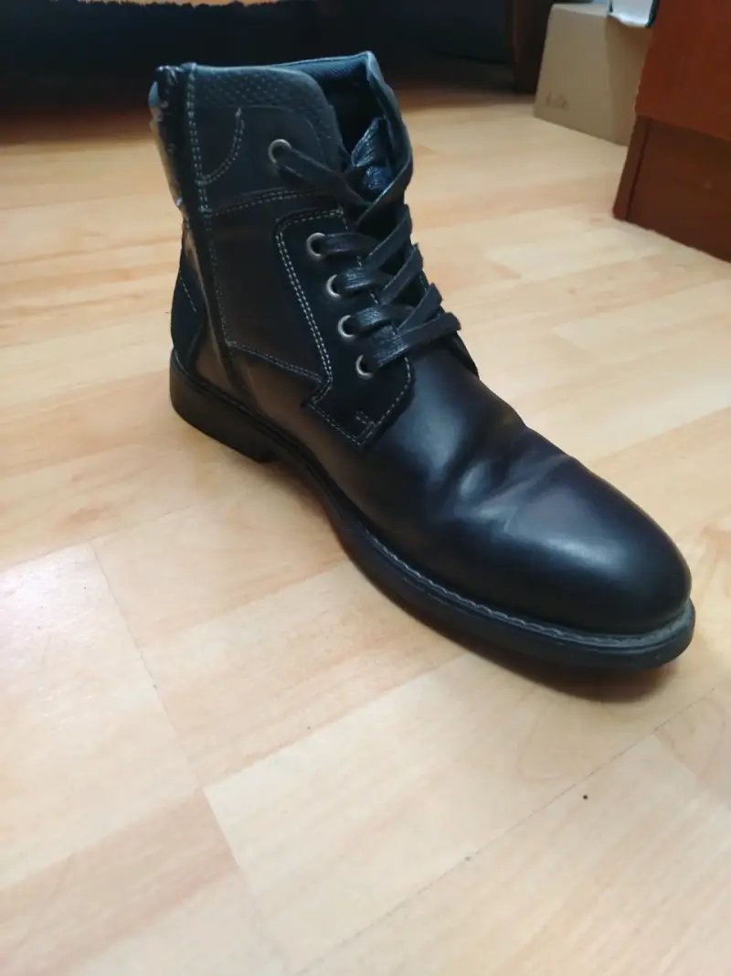 Botines negros de cuero marca Great Bull - 6