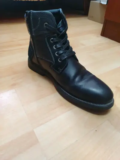 Botines negros de cuero marca Great Bull - miniatura 6
