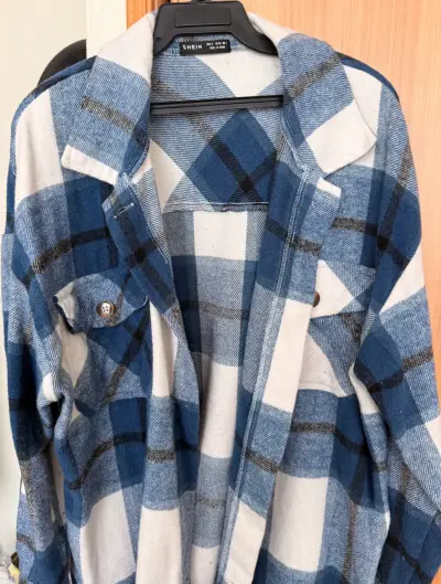 Chaqueta de franela a cuadros - miniatura 1