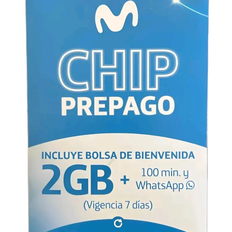 Chip prepago Movistar 2GB - 3