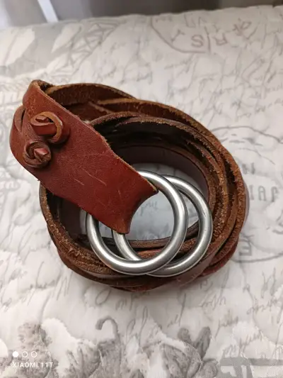 Cinturón de cuero marrón Polo Ralph Lauren - miniatura 1