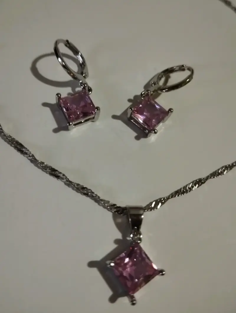 Set de collar y aros  más aún anillo reloj - 2