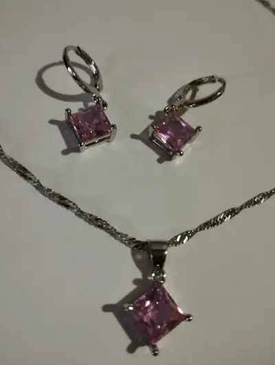 Set de collar y aros  más aún anillo reloj - miniatura 2