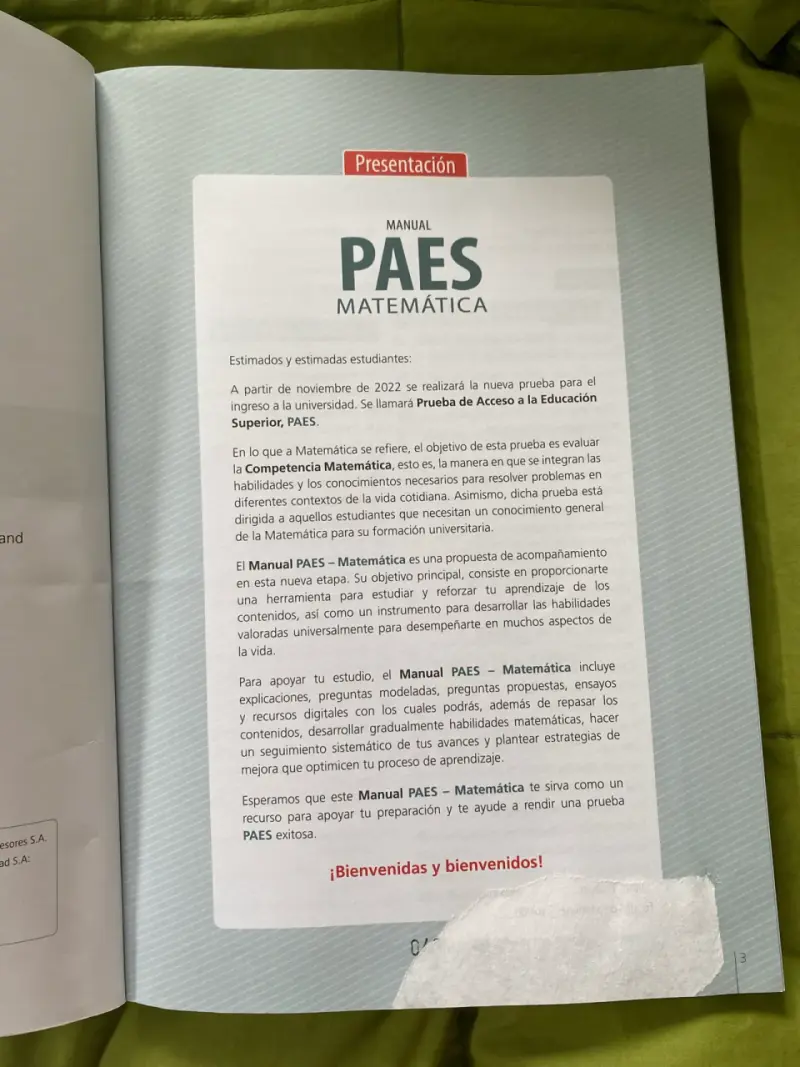 Libro manual PAES de puntaje nacional - 3