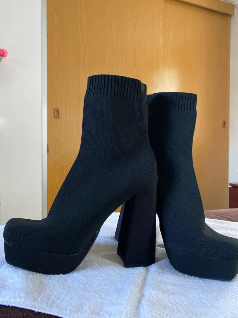 Botines negros con plataforma - 4
