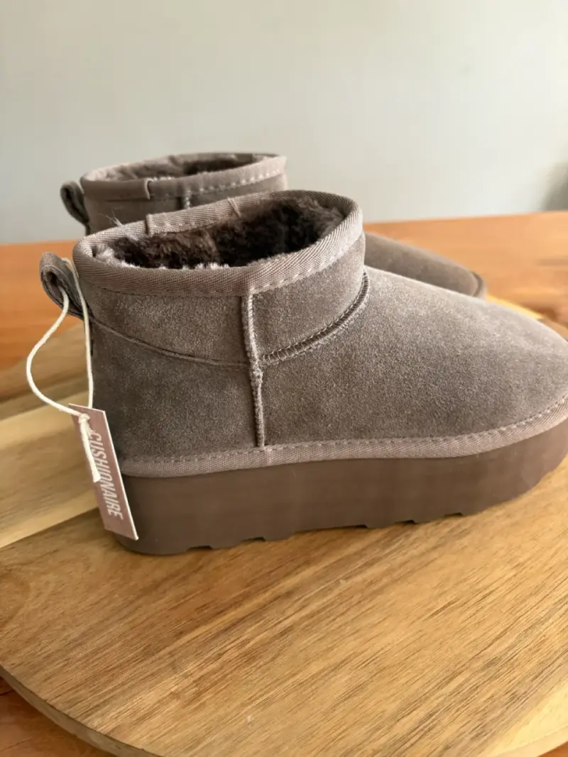 Botines cuero y piel marrones con plataforma - 1