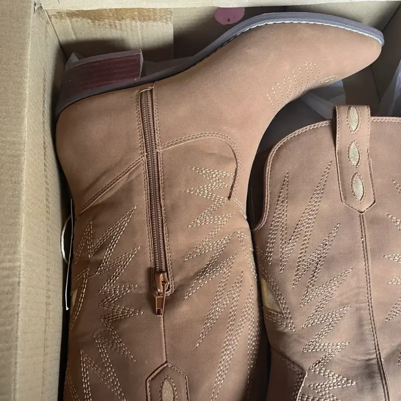 Botas vaqueras marrones nuevas - 3